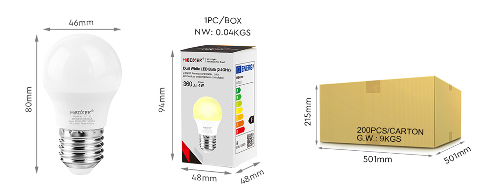 FUT111 4W 2.4G Dual White LED Bulb